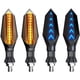 thumbnail image 1 of 12 V Universal Motocicleta Intermitente Luz Ámbar Doble Color 17 LED Lámpara Ámbar Azul, 1 of 5