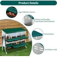 thumbnail image 2 of Lumiparty Metal Chicken Nesting Box, 8 Compartments Chicken Egg Laying Box, Chicken Coop Nesting Box, Cleanable Pull Out Hen Roosting Boxes with Roll Up Design Lid, Green, 2 of 7