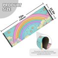 thumbnail image 5 of Yayeee Runner Rug for Bedroom 2'x6' Machine Washable Hallway Non Slip Mat, Retro Blue Rainbow, 5 of 8