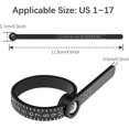 thumbnail image 2 of GHSDFBB Ring Sizer Measuring Tool Reusable Finger Size Gauge Jewelry Sizing Tool 1-17 USA Rings Size (Black), 2 of 6