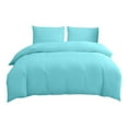 thumbnail image 2 of Solid Color Washed Bedding Set | Four Piece Duvet Cover Set | 1.8m Bed | 100% Breathable Soft Fabric | 180x220cm Duvet | 230x230cm Bedsheet | 48x74cm Pillowcases, 2 of 5