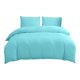 thumbnail image 1 of Juego de sábanas y funda nórdica de 1,8 m, cuatro piezas, color liso, lavado, para cama de 180 a 220 cm., 1 of 5