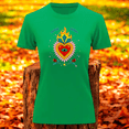 thumbnail image 3 of Playera Blusa De Corazon Con Ojo Turco Color Verde Talla Chica Marca Emil SaEs, 3 of 4