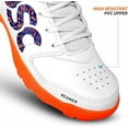 thumbnail image 2 of DSC Beamer Cricket Sport Shoes | Color: Fluro Orange-White | Size: 12US/11UK/45EU | For Men & Boys | Material: Polyvinyl Chloride | Breathable, Lightweight & Highly Durable | Long Lasting Performance, 2 of 5