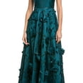 thumbnail image 3 of Theia womens  Selma 3D Flower Gown, 10, Green, 3 of 4