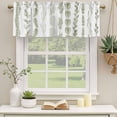 thumbnail image 3 of 2 Pack Valances for Windows, Sage Green Botanical Window Valances for Living Room/Bedroom/Bathroom, Modern Farmhouse Tropical Leaves Light Filtering Kitchen Curtain Valance 54"W x18" L, 3 of 9