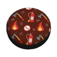 thumbnail image 3 of Bingfone Fire Extinguisher Spare Tire Cover Weatherproof Universal Wheel Protectors For Rv Camper Travel Trailer Suv Truck 17 Inch, 3 of 9