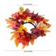 thumbnail image 3 of Corona De Velas De Plástico Vela Perfumada De Mandarina Con Hojas De Arce, Calabaza Y Bayas Para Acción De Gracias, Anillo Decorativo De Corona, 25x25x6cm (1 Unidad) Rkxzt, 3 of 9