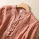 thumbnail image 5 of Fiudx Camisas para Mujer Camiseta Holgada Informal con Bordado de Color Liso para Mujer, Camisetas de Manga Corta y Blusa de Lino, 5 of 6