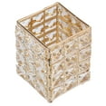 thumbnail image 4 of Porta brochas de maquillaje estilo europeo, taza de almacenamiento de maquillaje para baño, hogar, dormitorio, oficina, dorado, 4 of 14
