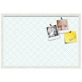 thumbnail image 2 of PinPix 30x20 Custom Cork Bulletin Board Peaks Modern Pattern White Aqua Poster Board Has a Fabric Style Canvas Finish, Framed in Peaks Modern Pattern White Aqua, by ArtToFrames (PinPix-1791), 2 of 6