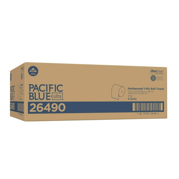 Pacific Blue Ultra Paper Towel Rolls, High Capacity Rooll, 7-7/8 Inch x 1150 Foot, White, 6 Count