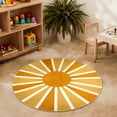 thumbnail image 3 of Lahome Boho Round Rugs,3ft Washable Non-Slip Small Round Area Rug Throw Soft Sofa Kids Nursery Room Rug Rainbow Sun Print Distressed Round Carpet for Bedroom Entryway Living Room Dining Room, 3 of 8