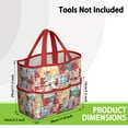 thumbnail image 3 of Garden Tool Bag,Pioneer Flower Floral Print Pattern Garden Tool Organizer,Garden Gifts,Waterproof Multi-Pocket Garden Tool Storage 11.8x5.5x11.4 Inch(Tools NOT Included), 3 of 6