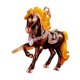 thumbnail image 1 of Llavero de caballo con brillantes diamantes de imitación incrustados, llavero decorativo de buena suerte, accesorio festivo., 1 of 8