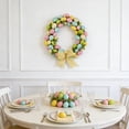 thumbnail image 3 of FAMTKT Easter Wreath, Easter Egg Wreath, Spring Wreath with Eggs Berries Leaves for Front Door Porch Home Outdoor Easter Decorations, 3 of 6