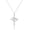 A Crown Cross, Silver, variant on Cross Necklace for Women, 17K Gold Plated Crown Cross Pendant Necklace, Non-Tarnish Faith Jewelry for Women, Christian Religious Gifts