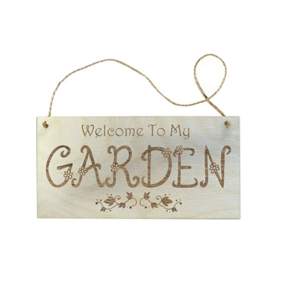 Garden Plaque Wood Plaque Sign Wall Hanging Sign Size.5×13.5Cm
