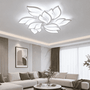 Garwarm 29.5 Modern LED Ceiling Light, 75W Dimmable Flush Mount Ceiling Light with Remote, 3000K-6500K Adjustable Acrylic Ceiling Lamp for Living Room, Dining Room, Bedroom