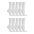 thumbnail image 4 of Athletic Works Women's Cushioned Crew Socks, 10-Pack, Sizes 8-12, 4 of 6