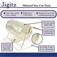 thumbnail image 2 of Jigitz Spinning Raffle Drum - Large Gold Brass Plated Ticket Mixer and Handle, 2 of 2