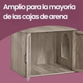 thumbnail image 4 of Mueble Arenero para Gatos, Caja de Arena para 2 Gatos, Mesa Auxiliar, 145.6 x 48.5 x 50 cm, Blanco, 4 of 5