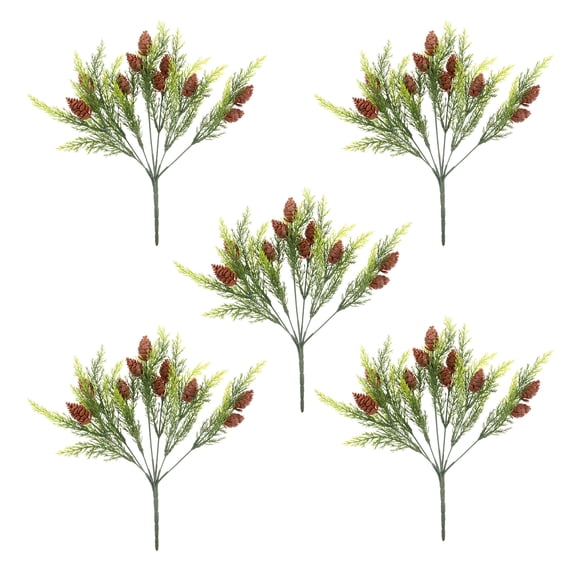 5 Pcs Branches Imitation Plants Artificial Pine Needle 15X30CM