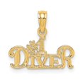 thumbnail image 1 of FB Jewels 14K Yellow Gold #1 Diver Pendant, 1 of 4