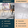 thumbnail image 4 of Silla plegable LeisureMod Lawrence de acrílico magenta con estructura de metal, 4 of 9
