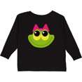 thumbnail image 3 of Inktastic Frog Face Girl Girls Long Sleeve Toddler T-Shirt, 3 of 5