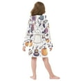 thumbnail image 7 of FORMRS Niños Bathrobe Unisex Hooded Robe Soft Plush Pajamas Sleepwear, Size 10-12T, White Magical Halloween, 7 of 7