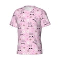 thumbnail image 5 of Vsdgher Rabbit Face Print Men's Dry Fit Mesh Athletic Shirts Moisture Wicking Tennis T-Shirt Tops, 5 of 9