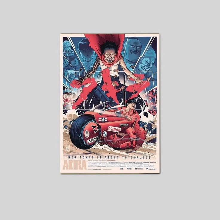 Akira (1988) Movie Poster Wall Art Poster Size 24''x36