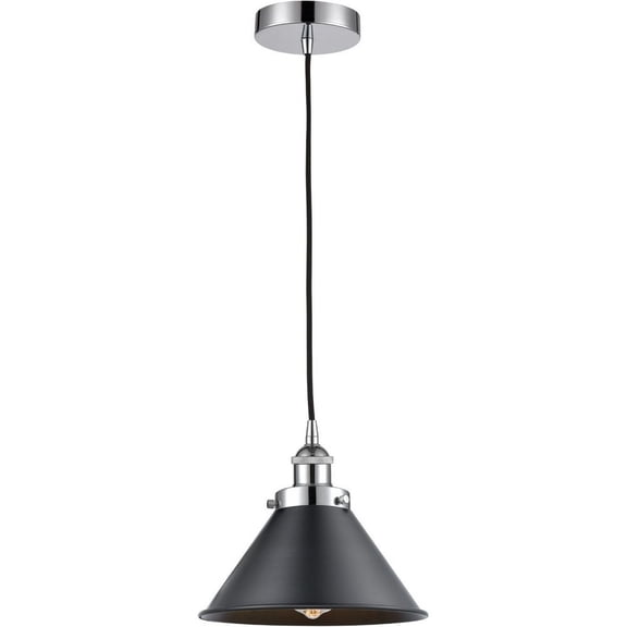 616-1PH-PC-M10-BK Innovations Lighting Briarcliff - 1 Light Mini Pendant In Traditional Style-8.88 Inches Tall and 10 Inches Wide-Polished Chrome