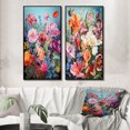 thumbnail image 1 of Designart "Mountain Spring Celebration of Wildflowers III" Wildflowers Framed Wall Art Set Of 2 - Traditional Pink Gallery Wall Frame Set For Home Decor, 1 of 6