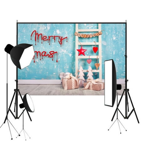Image of SAYFUT 7x5ft Christmas Theme Tree Stove Sock Fireplace Gift Xmas Party Photograhy Merry Christmas Backdrop for Pictures Dector Background Photo Studio Props