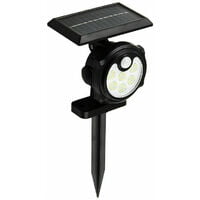 36 LED Lámpara Solaire Extérieur, IP65 Étanche Apliques Eclairage Exterieur Solaire Seguridad Avec Detecteur de Mouvement 3 Modos Lumière 1200mAh Spot Projecteur Solaire Puissante Pour Jardin
