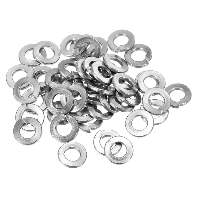 Unique Bargains Rondelle de Verrouillage à Fente 1/4, Lot de 30 Rondelles de Verrouillage à Ressort en Acier Inoxydable 304 1/4 Pouce ID 12.4mm OD, Ton Argenté