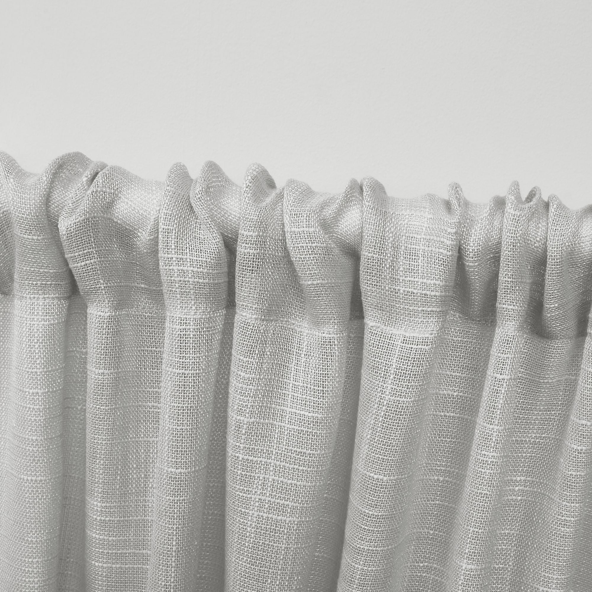 Exclusive Home Curtains Jacinta Bottom Ruffle Sheer Rod Pocket Curtain Panel Pair, 54" x 96", Grey, Set of 2