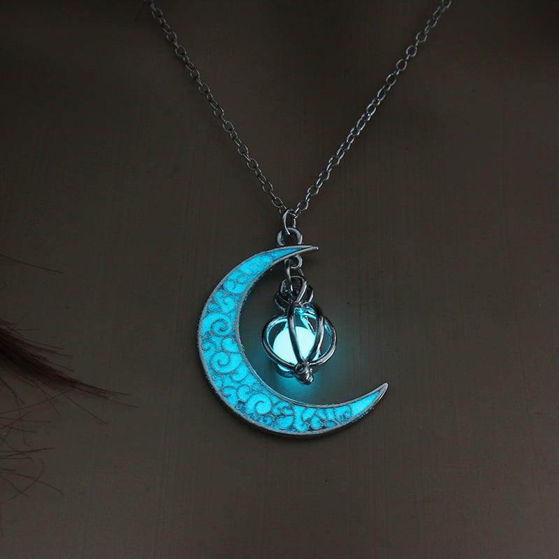 Blue Moon Wolf, Prom Jewelry, Party Jewelry,glow In The Dark Jewelry,glowing  Pendant N on Luulla