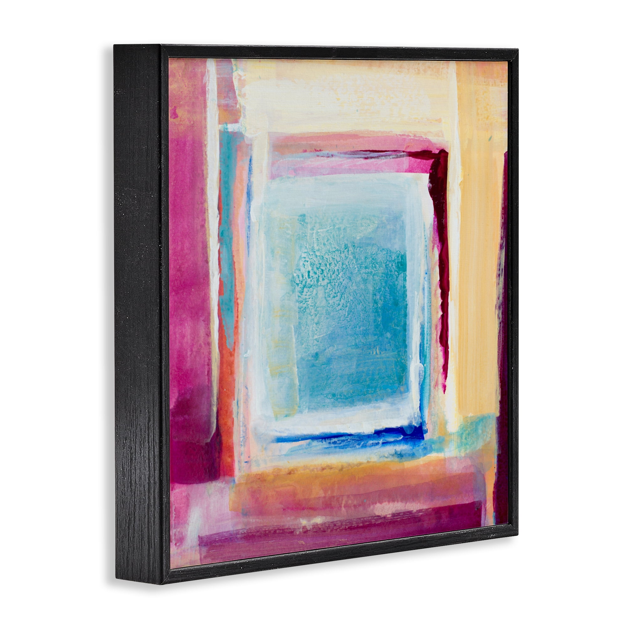 Stupell Industries Bright Colors New Day Black Framed Giclee Art, design by Lanie Loreth