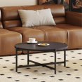 thumbnail image 4 of 27.95" Round Table Top Wood - Walnut & Black Double Sided, Outdoor Dining Replacement for Restaurants, Cafes, Bars, 4 of 9