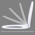 thumbnail image 5 of Hibbent Premium One Click Elongated Toilet Seat with Cover(Oval)- White, 5 of 6