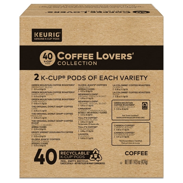Keurig Coffee Lovers' Collection Light, Medium, and Dark Roast K