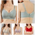 thumbnail image 4 of Women Nursing Bra Front Closure No Underwire Padded Soft Bralettes For Maternity Sleeping, 4 of 7