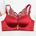 thumbnail image 3 of Darzheoy Womens Bra Wire Free Underwear Front Closure Bras Silk Feeling Backless Bras 52C, 3 of 5