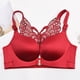 thumbnail image 3 of ICHUANYI Clearance Women's Solid Bra Wire Free Underwear Front Closure Butterfly Backless Bra(Wine, 46E) Ichuanyi Ichuanyi, 3 of 5
