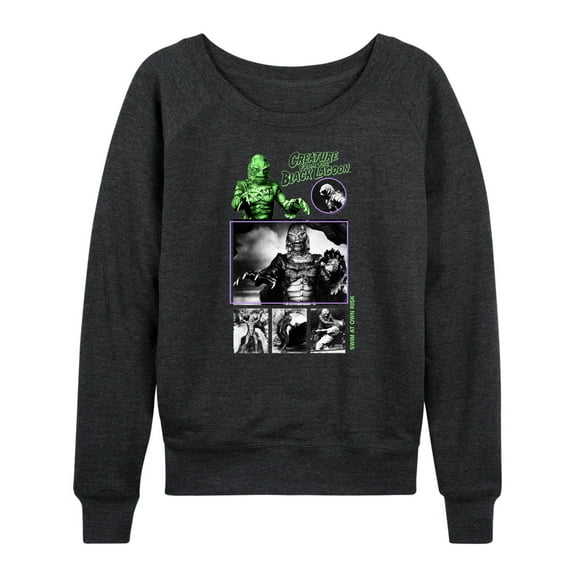 Classic Monsters - Creature From The Black Lagoon - Swim At Own Risk - Women's Lightweight French Terry Long Sleeve Shirt