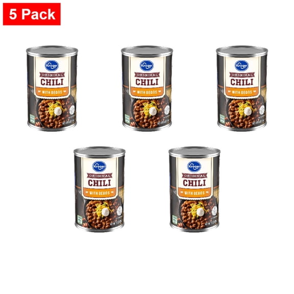 Kroger Original Chili With Beans 15 oz - 5 Pack