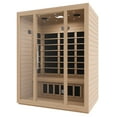 thumbnail image 5 of Maldives 3- Person Indoor Hemlock Wooden Carbon FAR Infrared Home Sauna Room with LED Touch Control Panel and Heater, 5 of 13